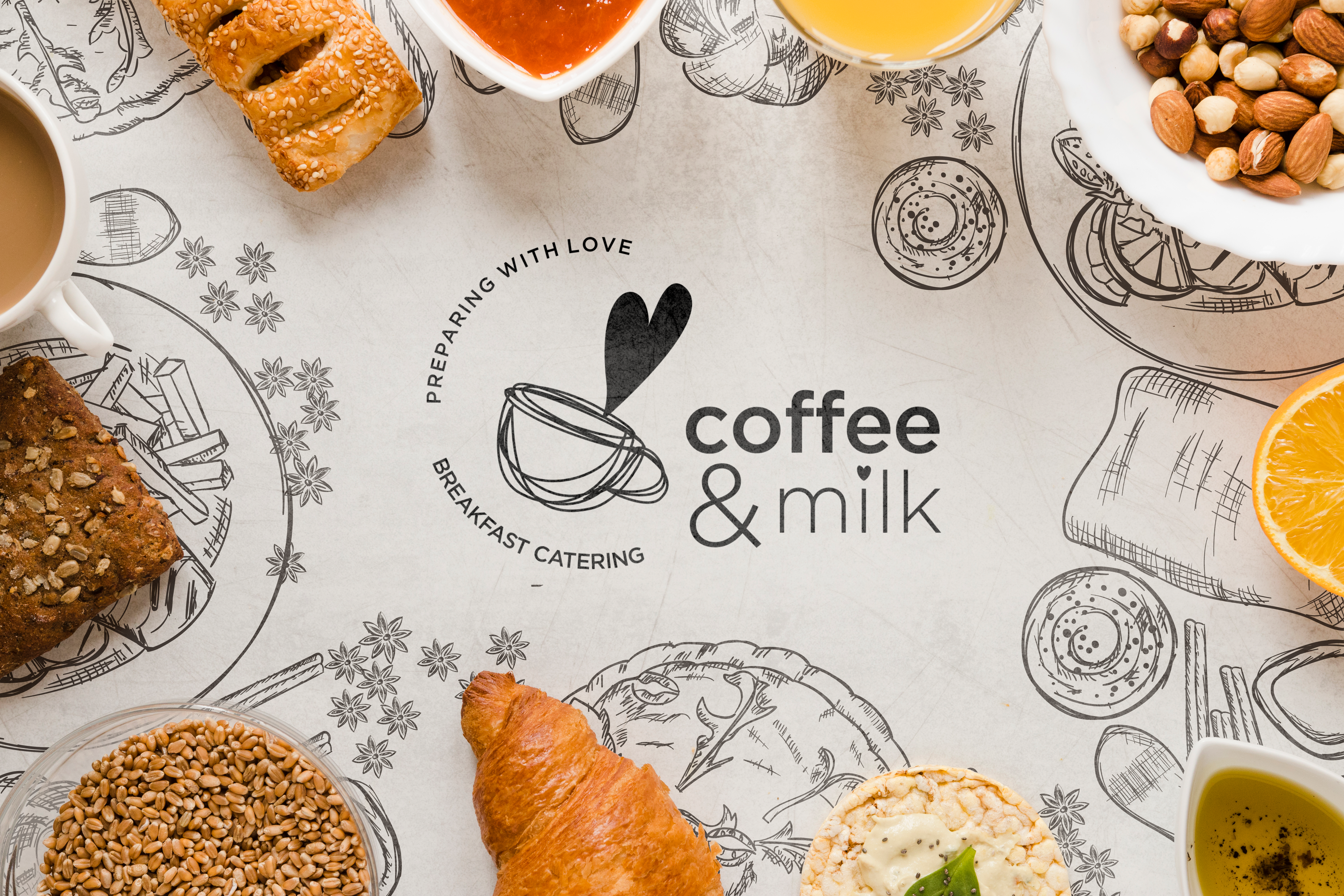 Coffee&milk Logo Mockup
